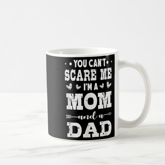 Funny I'm A Mom And A Dad Single Mom  Kaffemugg (Höger)