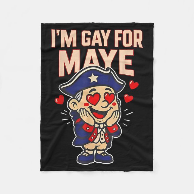 Funny I'm Gay For Maye  Fleecefilt (Framsidan)