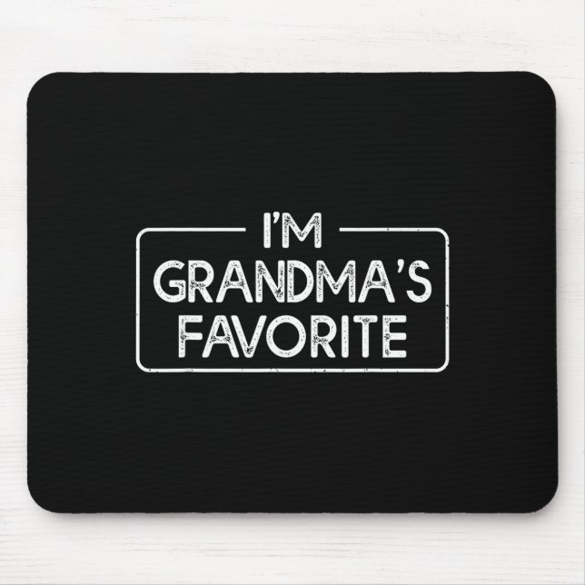 Funny I'm Grandma's Favorite Grandson Granddaughte Musmatta (Framsidan)