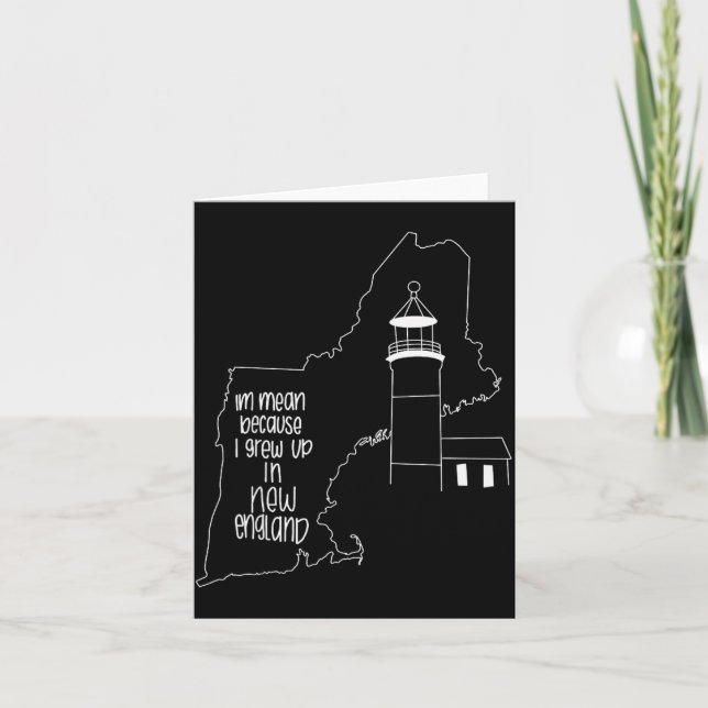 Funny I'm Mean Because I Grew Up In New England  Kort (Framsida)