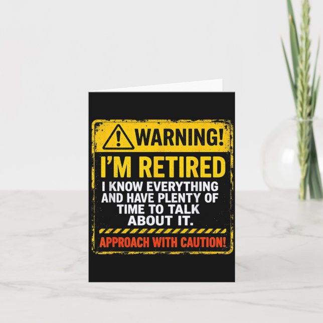 Funny I'm Retired Approach With Caution Men Dad Gr Kort (Framsida)
