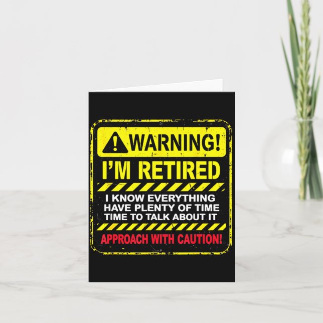 Funny I'm Retired Approach With Caution Men Dad Gr Kort (Framsida)