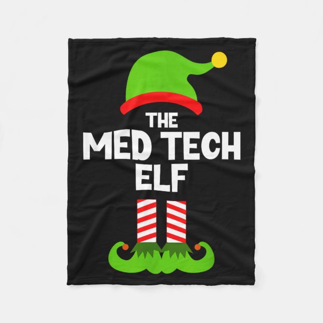 Funny I'm The Med Tech Elf Christmas Xmas Medical  Fleecefilt (Framsidan)