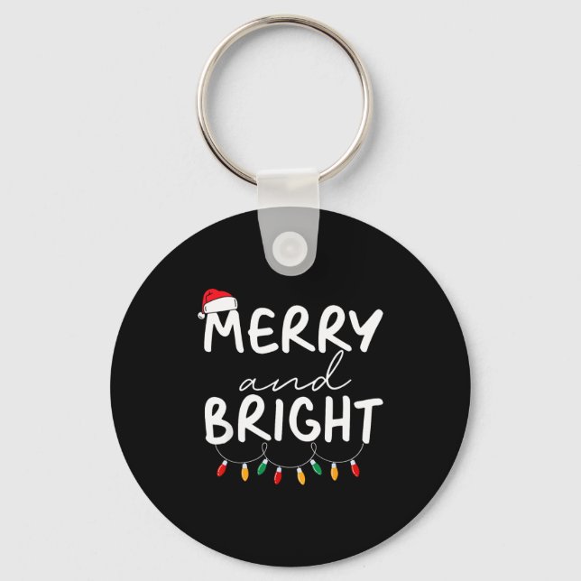 Funny I'm Trying To Feel Merry Xmas Bright Matchin Nyckelring (Framsida)