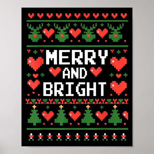 Funny I'm Trying To Feel Merry Xmas Bright Matchin Poster (Framsidan)