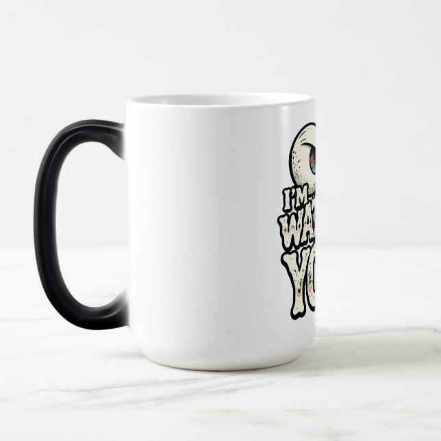 Funny "I'M WATCHING YOU" Retro Eyes Coffee Mug - O Magisk Mugg (Vänster)