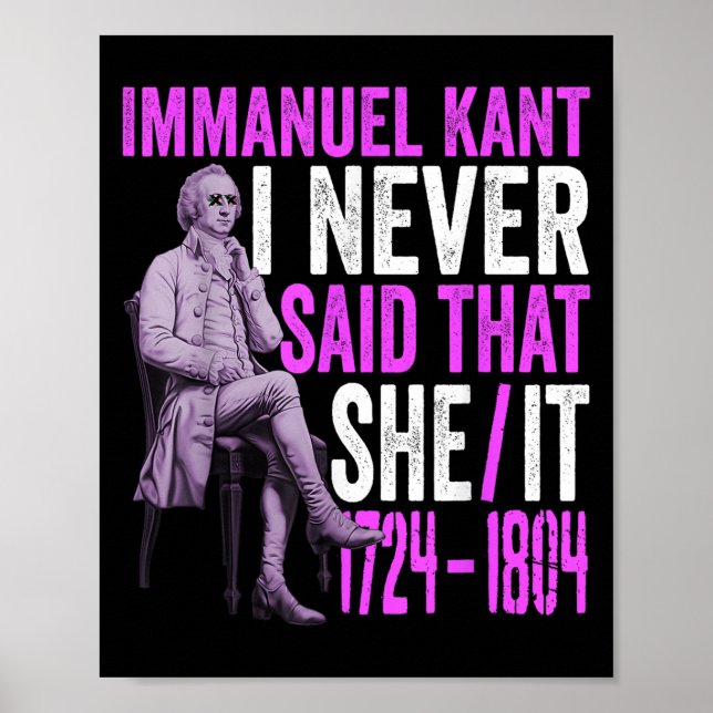 Funny Immanuel Kant Citote Philosophy Älskare Grad Poster (Framsidan)