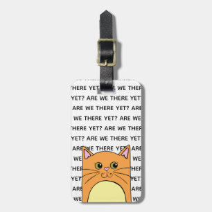 Funny Impatient Cat Bagagebricka