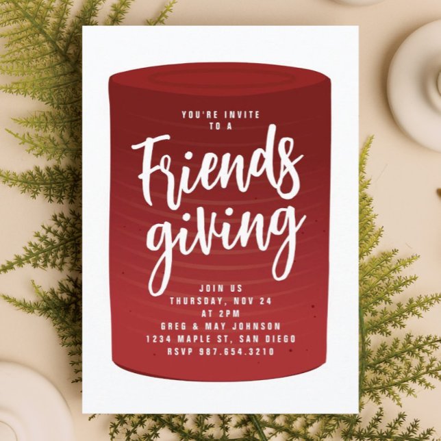 Funny inbjudan till Cranberry Friendsgiving (Skapare uppladdad)