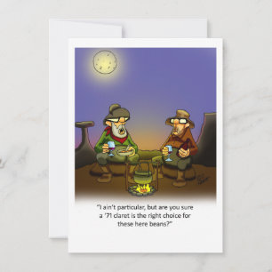 Funny inbjudan till Humor-partiet Vin