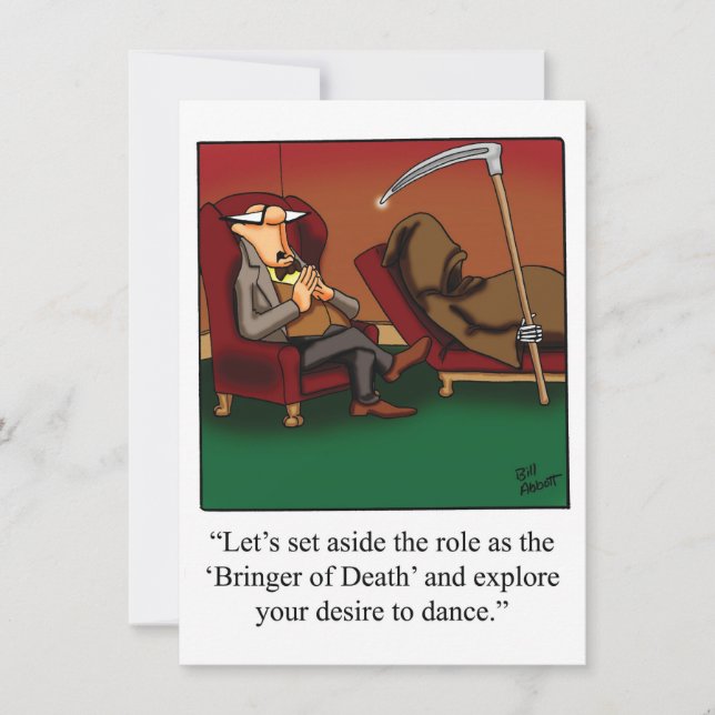 Funny inbjudan till läkare/psykologi Studenten (Framsida)