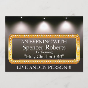 Funny inbjudan till Marquee Birthday