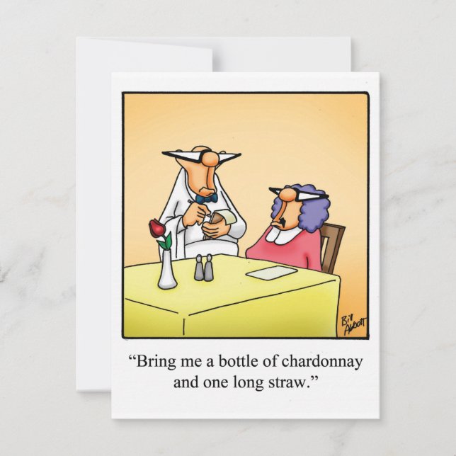 Funny inbjudan till Möhippa- i Vin Tasting (Framsida)