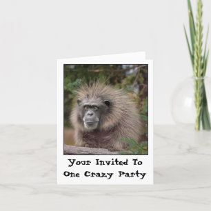 Funny inbjudan till Monkey Party-grupp