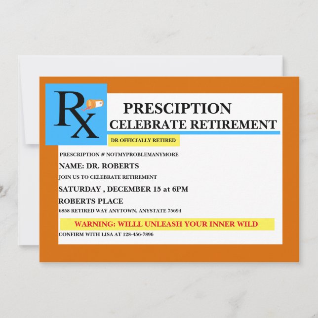 Funny inbjudan till Pension | FIRANDE (Framsida)