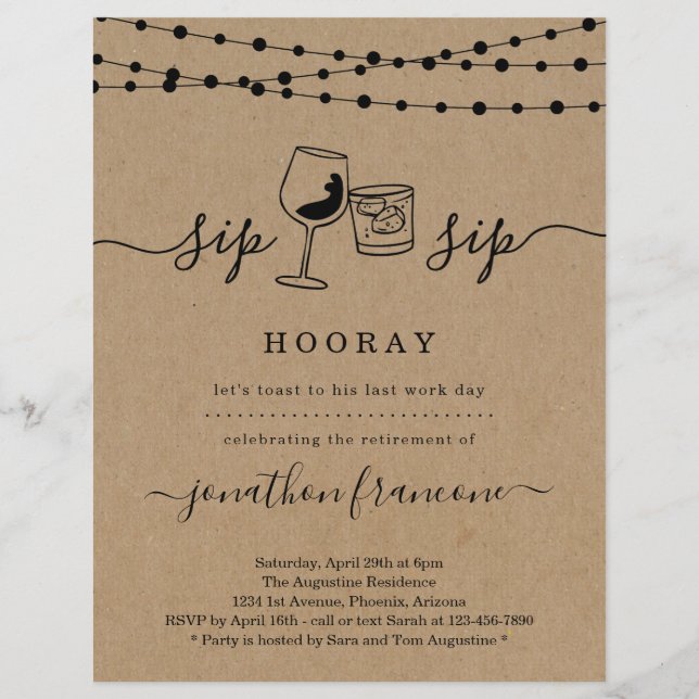 Funny inbjudan till Pension-partiet Reklamblad (Framsidan)