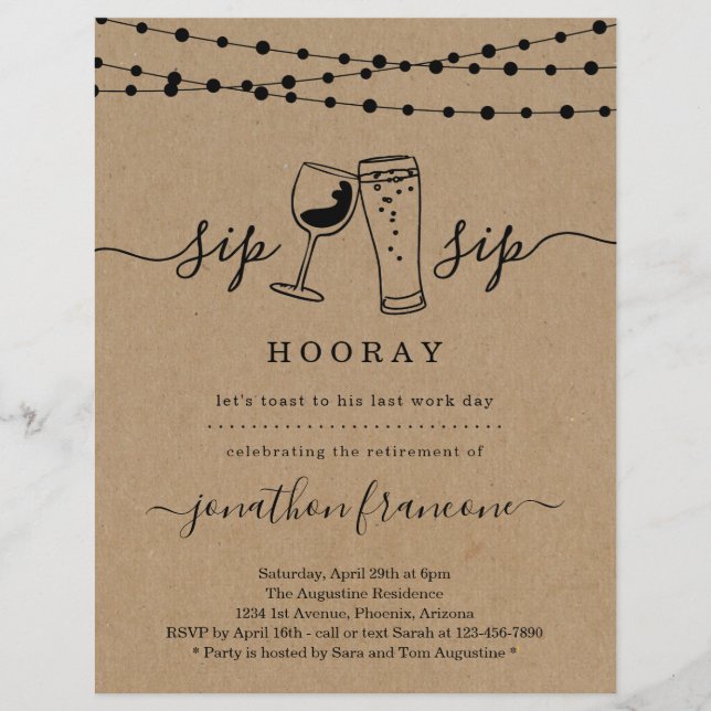 Funny inbjudan till Pension-partiet Reklamblad (Framsidan)