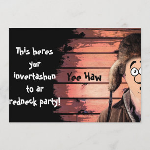 Funny inbjudan till temat Rednacke Party