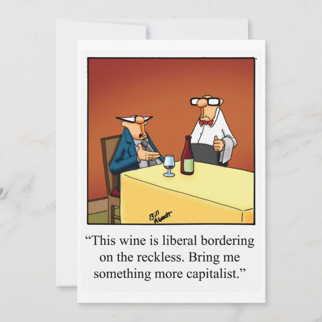 Funny inbjudan till Vin Taste-partiet "Spectickles (Framsida)