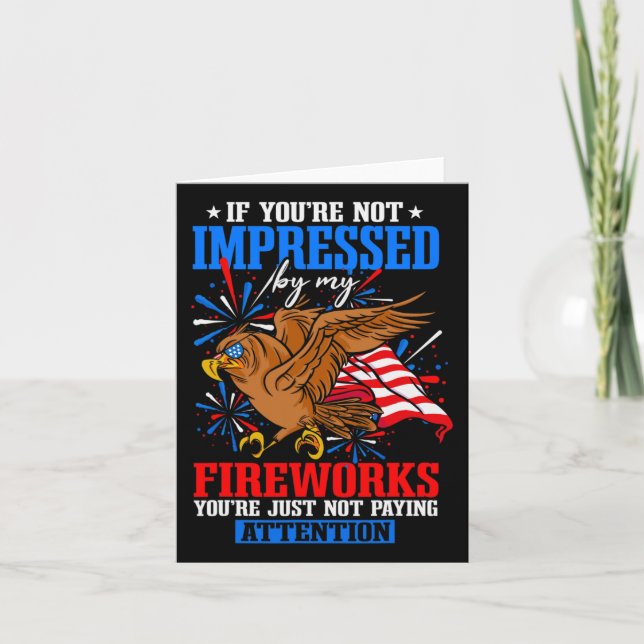 Funny Independence day Fireworks Kort (Framsida)