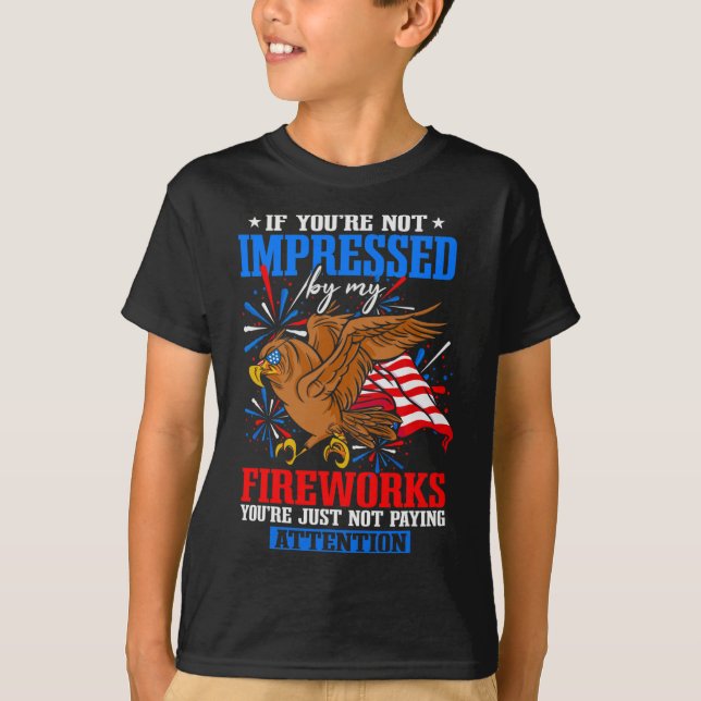 Funny Independence day Fireworks T Shirt (Framsida)