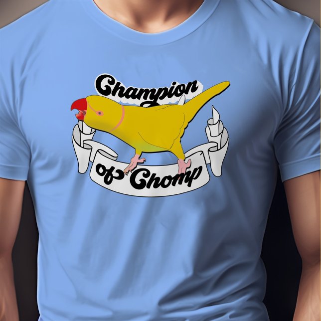 Funny Indian RingnackGult Pet Parrot Chomp Bita T Shirt (Skapare uppladdad)