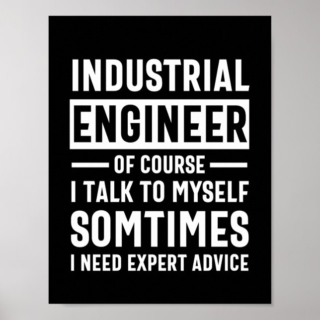Funny Industrial Ingenjör Gift Poster (Framsidan)