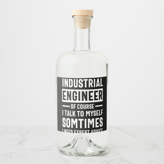 Funny Industrial Ingenjör Gift Spritflaskor Etikett (Framsida)