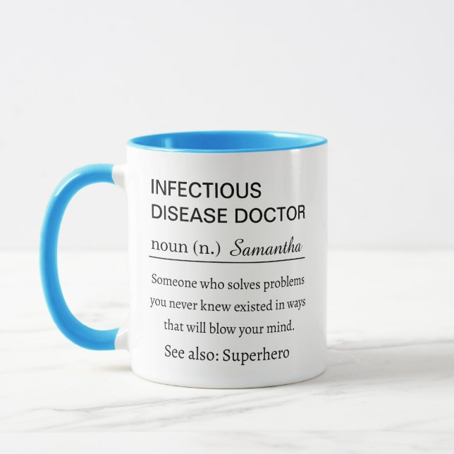 Funny Infectious Disease Doctor Definition Mugg (Vänster)