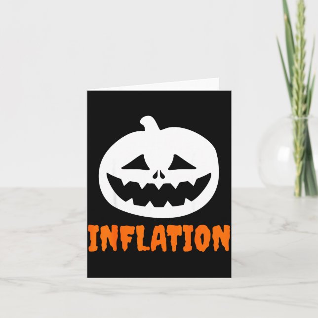 Funny Inflation Halloween Costume Couple Matching  Kort (Framsida)