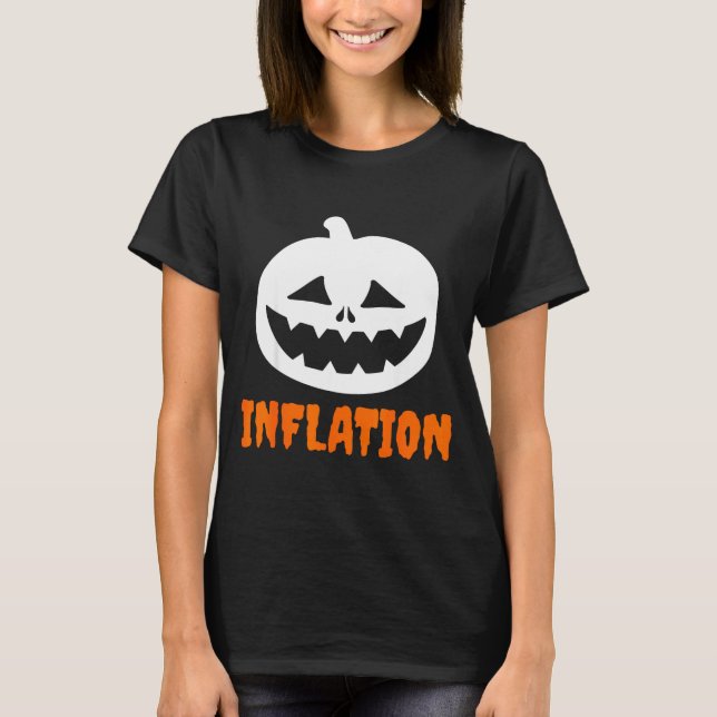Funny Inflation Halloween Costume Couple Matching  T Shirt (Framsida)