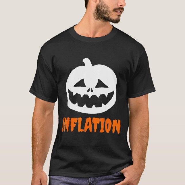 Funny Inflation Halloween Costume Couple Matching  T Shirt (Framsida)