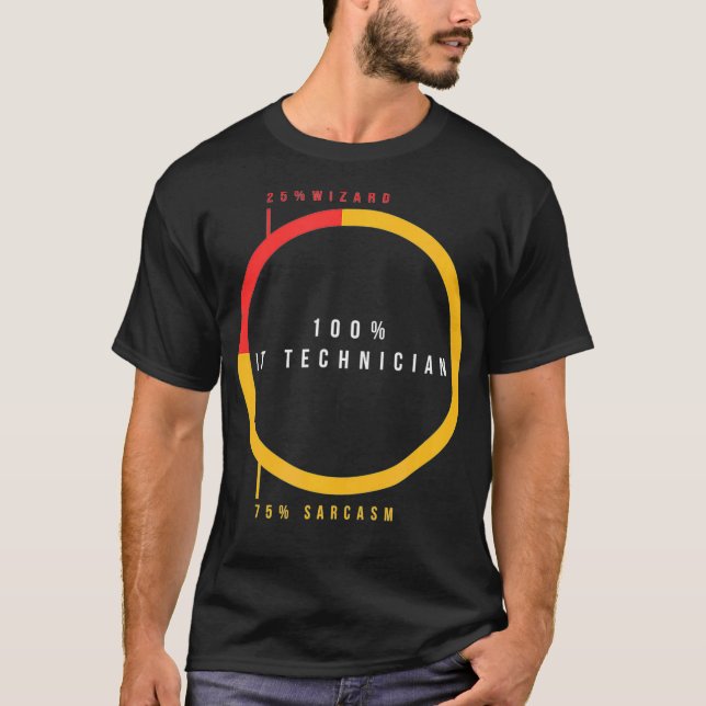 Funny Information Technology Technician Pie Chart  T Shirt (Framsida)