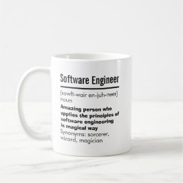 Funny Ingenjör-definitionsgåva för bästa Software Kaffemugg