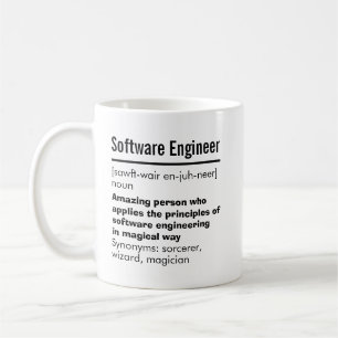 Funny Ingenjör-definitionsgåva för bästa Software Kaffemugg