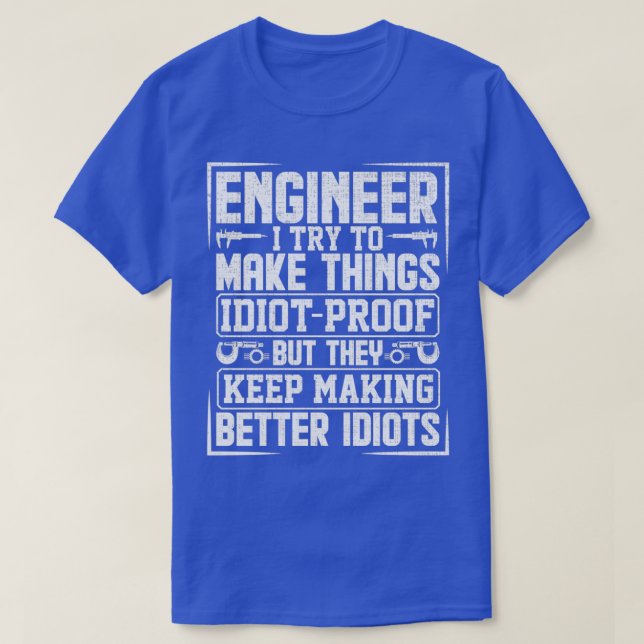 Funny Ingenjör för Coola Engineering Mechanic T Shirt (Design framsida)