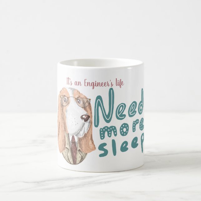 Funny Ingenjör Life - Coon hound hund i Tweeds Kaffemugg (Center)