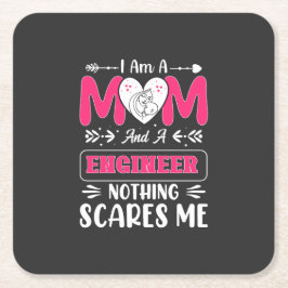 Funny Ingenjör Mamma, Ingenjör Mamma Underlägg Papper Kvadrat
