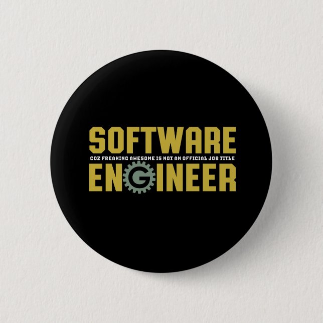 Funny Ingenjör Software Engineering och Programmer Knapp (Framsida)