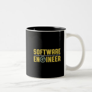 Funny Ingenjör Software Engineering och Programmer Två-Tonad Mugg