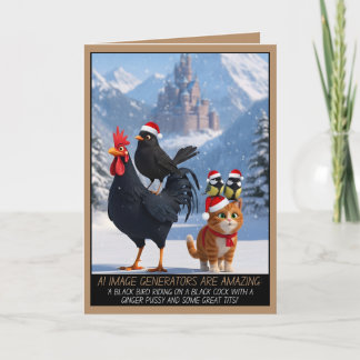 Funny innuendo Christmas Kort