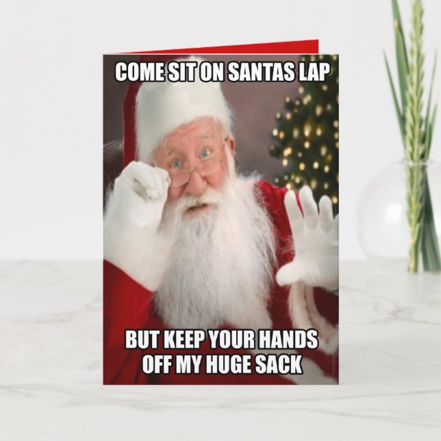 Funny innuendo Santa meme Helgkort (Framsida)