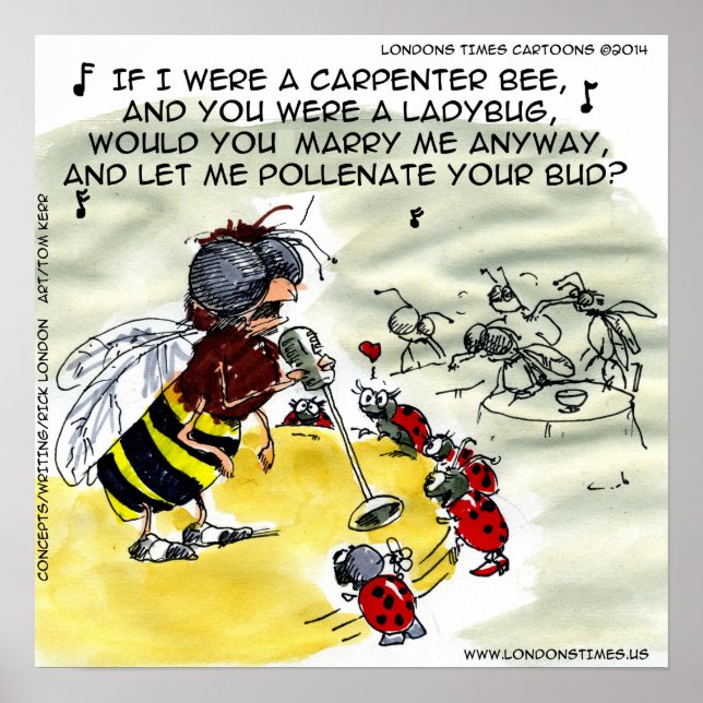 Funny Insekt NightClub Singer Poster (Framsidan)