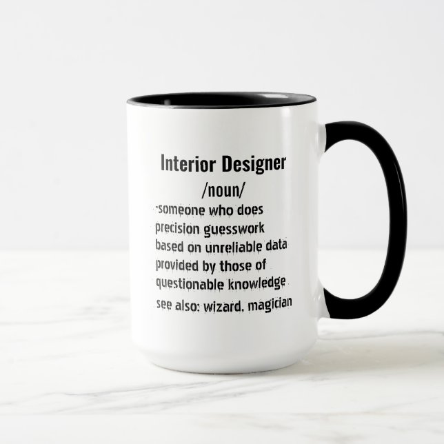 Funny Insida Designer Definition ger kvinnor i man Mugg (Höger)