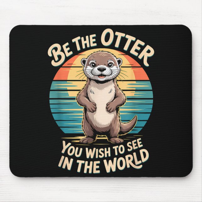 Funny Inspirational Otter Positivity Motivational  Musmatta (Framsidan)