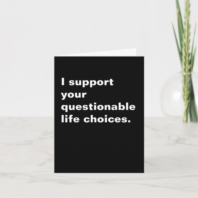 Funny Inspirational Sarcastic Hilarious Quote Kort (Framsida)