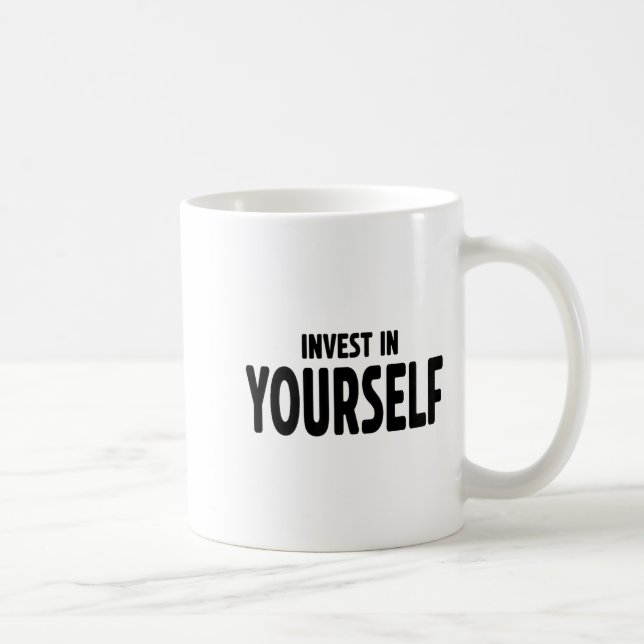 Funny Insrational And Motivational Gift Invest In  Kaffemugg (Höger)