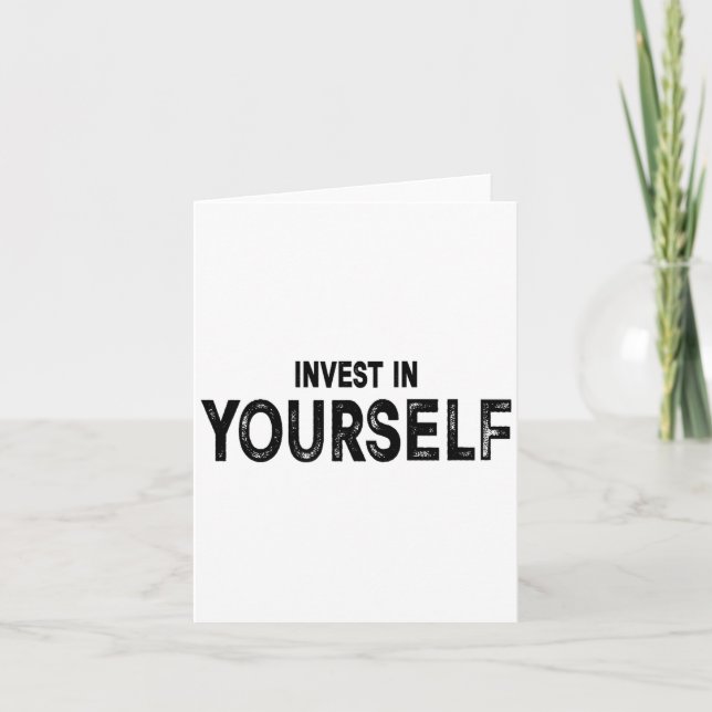 Funny Insrational And Motivational Gift Invest In  Kort (Framsida)