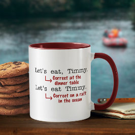 Funny interpunktion Grammar Kaffemugg
