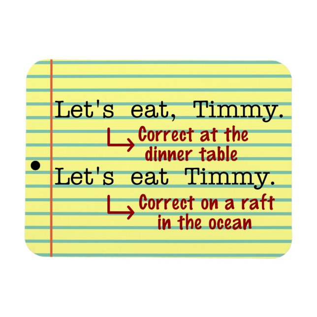 Funny interpunktion Grammar Magnet (Horisontell)